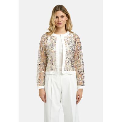 Kurzjacke MILANO ITALY, Damen, Gr. 44, bunt (mint), Web, Material: 100% Polyester, unifarben, regular fit kurz, eingesetzt gerader Abschluss, Jacken Kurzjacke