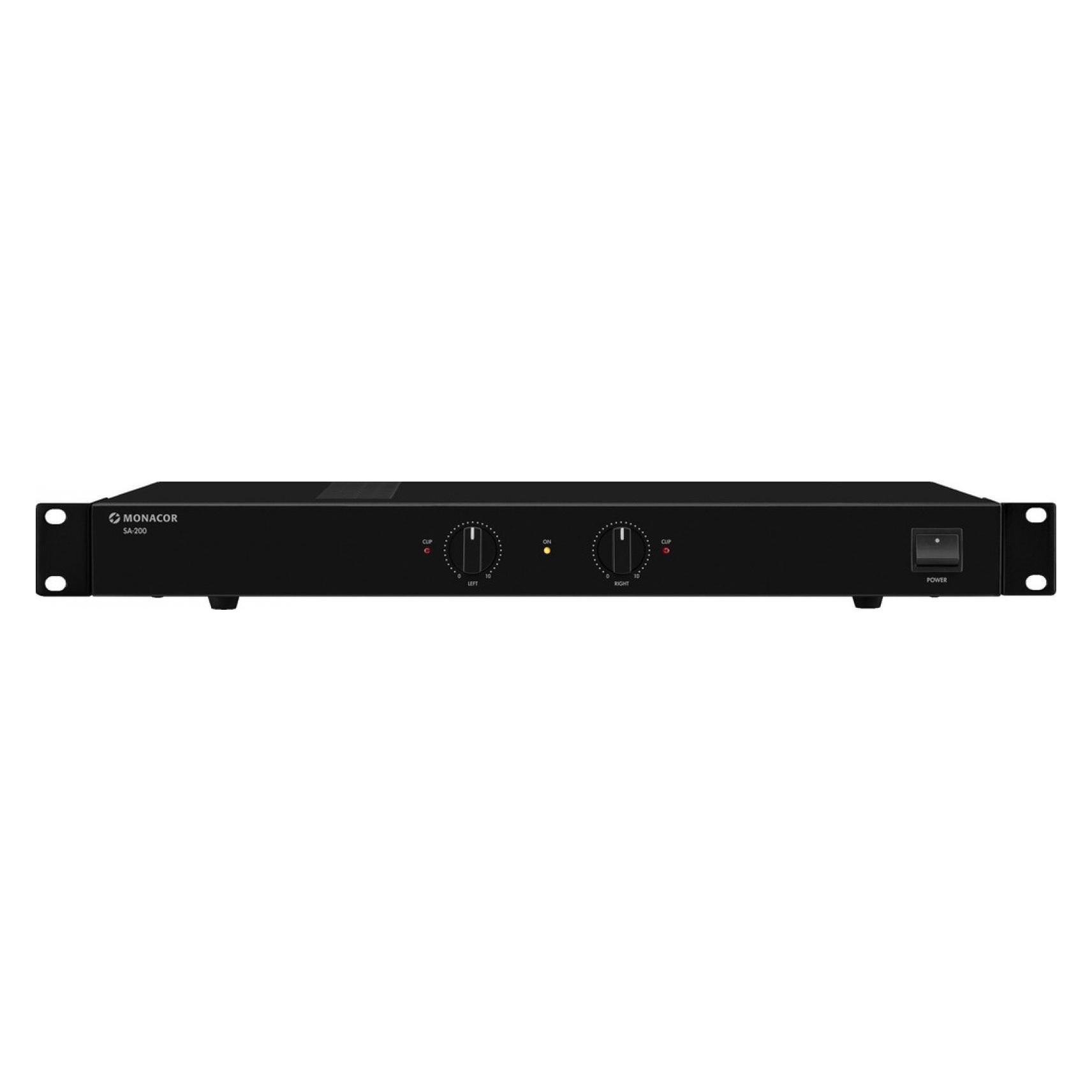 Monacor Stereo-Verstaerker, 1xIn luefterlos 2x50W (SA-200)
