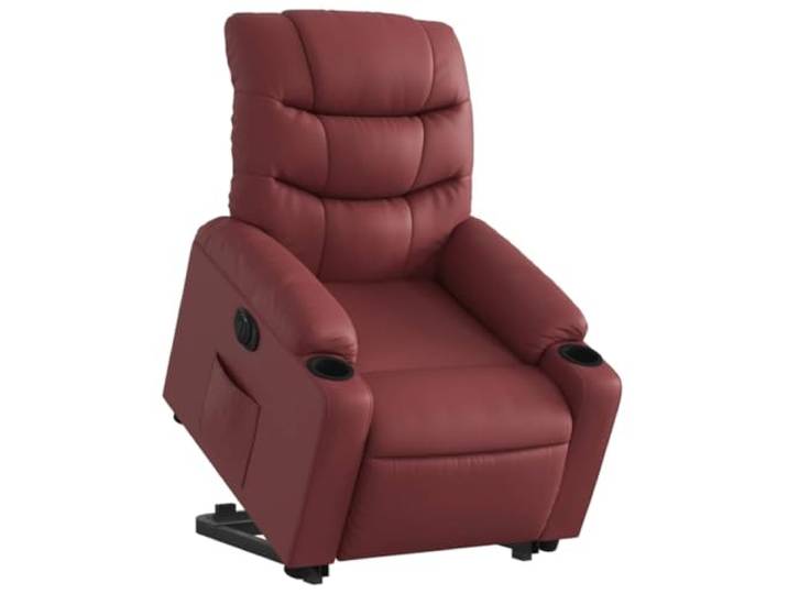 vidaXL Relaxsessel mit Aufstehhilfe Elektrisch Weinrot Kunstleder