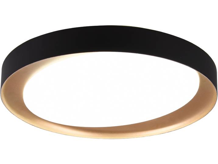 REALITY LEUCHTEN LED Deckenleuchte Zeta , schwarz, 1, Ø 49cm H: 7cm, Leuchten, LED Deckenleuchte