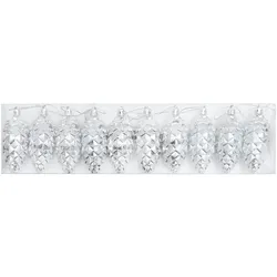 vidaXL Weihnachts-Tannenzapfen Ball 40 pcs Silber