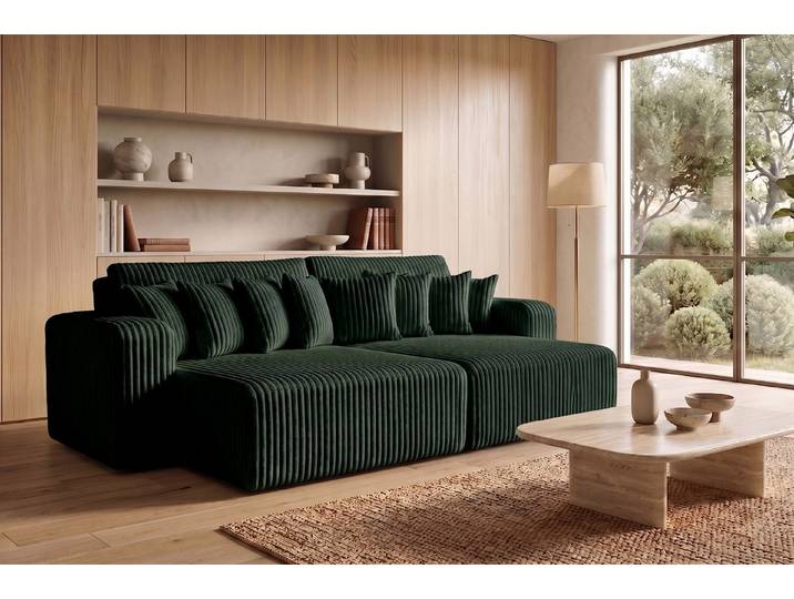 Kaiser Möbel Schlafsofa mit Bettkasten, Cordstoff Tilia, PIANO DOUBLE, Große Liegefläche, Cordstoff mit hoher Abriebfestigkeit