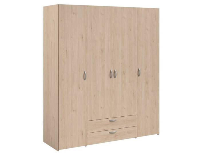 58 aufm Kessel Kleiderschrank Schlafzimmerschrank 4-trg. Parisot Daily 11 Holzdekor Eiche Jackson (inkl. Versand, Lieferung bis Verwendungsstelle) Drehtürenschrank im zeitlosen Design mit viel Stauraum pflegeleicht
