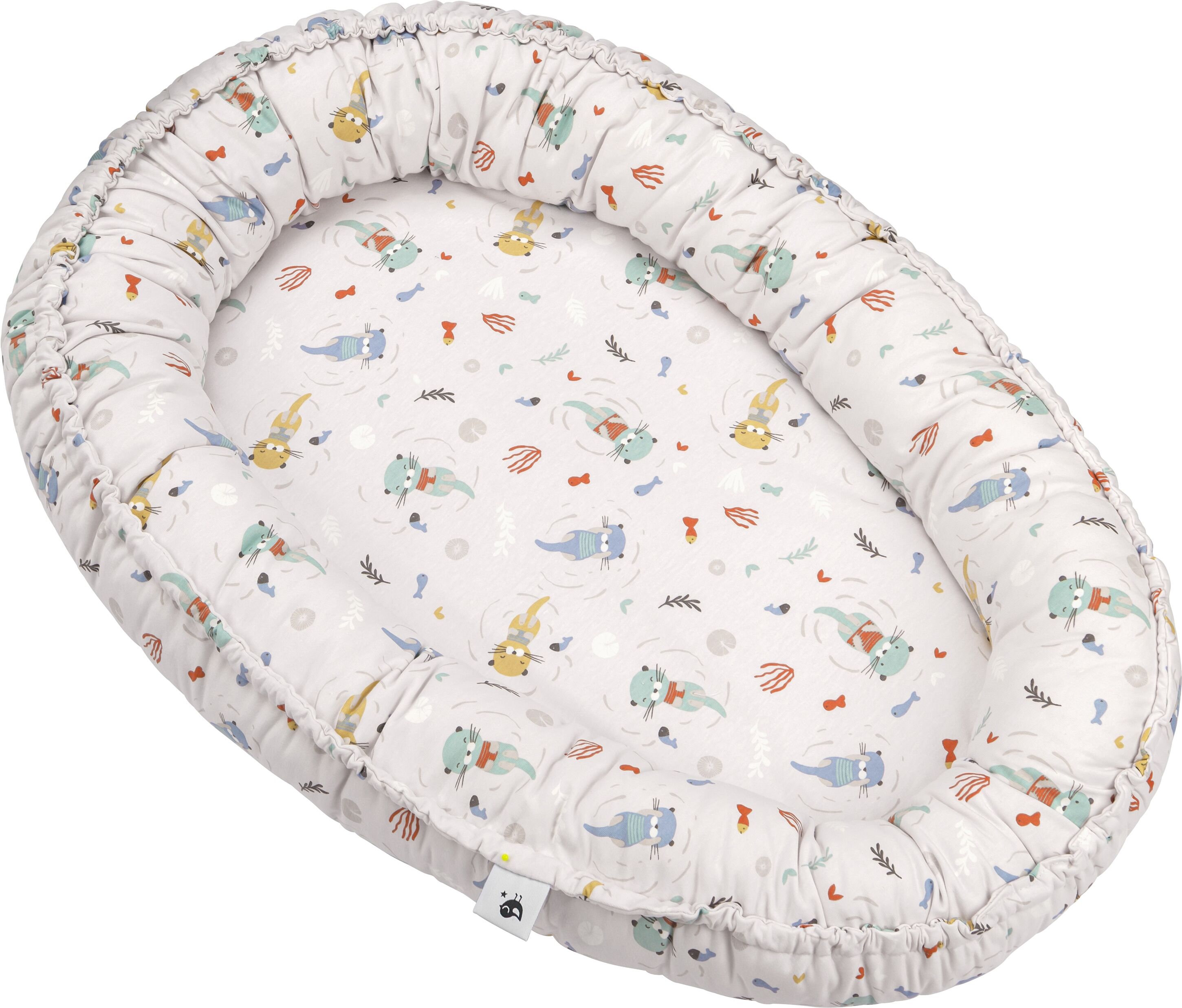 Kuschelnest JULIUS ZÖLLNER "NIDO Jersey, Little Otti", bunt (little otti), Obermaterial: 100% Baumwolle. Füllung: 100% Polyester, Bettnestchen, Kuschelnest, Made in Germany little otti Einheitsgröße