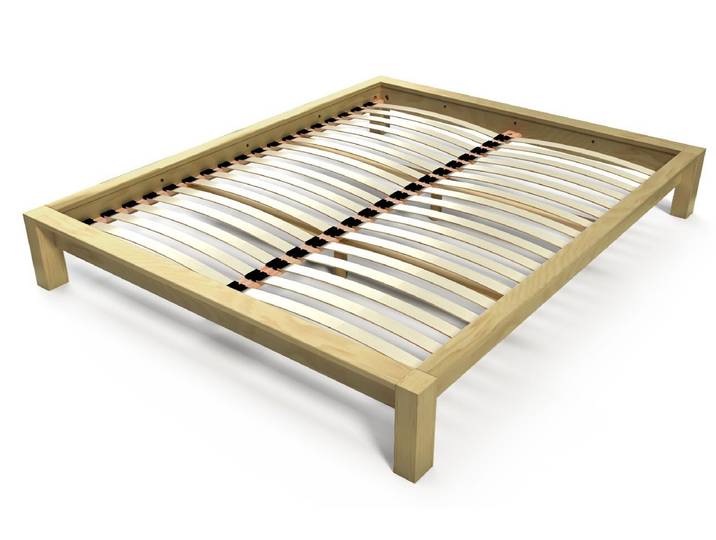 Lit 2 places 140x190 King Solid en bois massif 140x190 Miel
