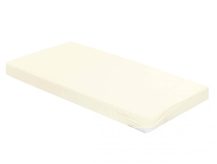 Spannbettlaken IRISETTE Kuschel Jersey Spannbettlaken Vesuv , beige (creme), L:200cm, Jersey, Obermaterial: 100% Baumwolle, Bettlaken, Spannbettlaken, mit Rundumgummizug