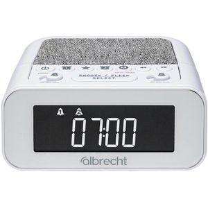 Albrecht Radiowecker DR 451, weiß, DAB+/UKW, zwei Weckzeiten, ASA, Bluetooth