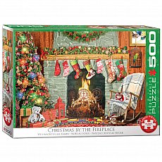 eurographics Puzzle - Weihnachten beim offenen Kamin - 500 Teile 300825