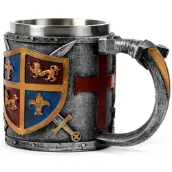 Puckator, Tasse, Wappenschild Gold und Silber dekorativer Krug (1x)