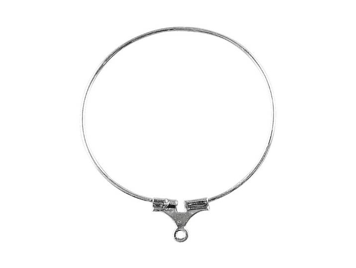 Rayher Creolen Metall Silber ⌀ 3 cm 2 Stück