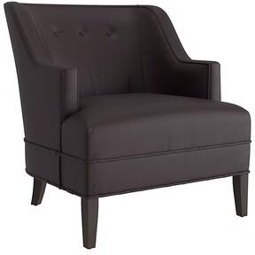 Midtown Leather Chair - Espresso Leather, Espresso Flannel - Ballard Designs