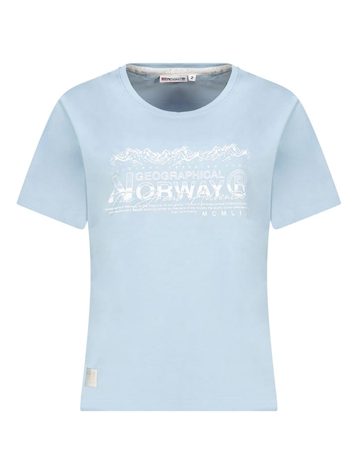 Geographical Norway Shirt in Hellblau - S