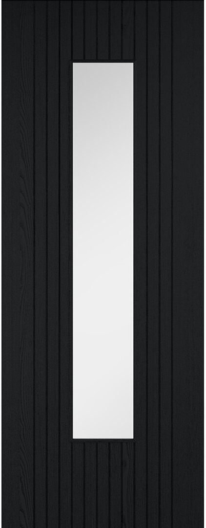 LPD Doors Laminate Sydney Glazed Pre-finished Laminate Doors Black Laminate 68.6mm x 198.1mm