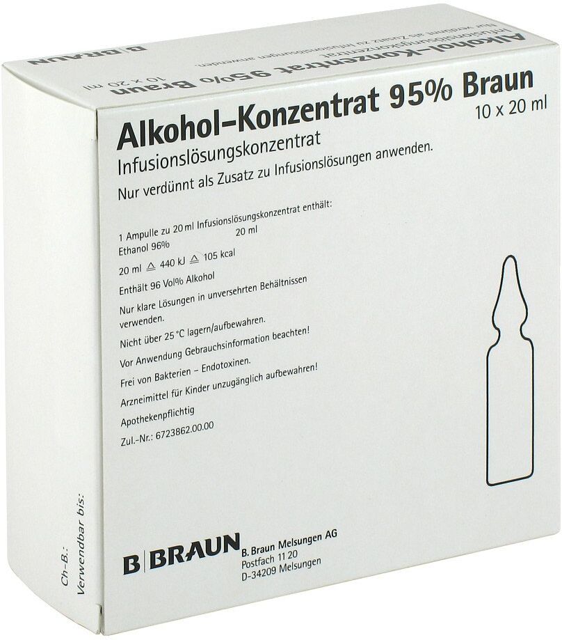 Alkohol 95% Infusionslösungskonzentrat