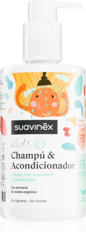 Suavinex Kids Shampoo & Conditioner shampoing et après-shampoing 2 en 1 pour enfant 3 y+ 300 ml