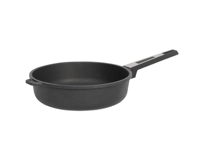 SKK kleine Guss Hochrand-Bratpfanne Ø 24 cm - induktionsgeeignet - Antihaft beschichtete Schmor-Pfanne mit hohem Rand - Made in Germany