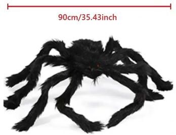 Inspired Finds Giant Hairy Halloween Spider For Yard And Porch Decor 35.43 In Spider Only