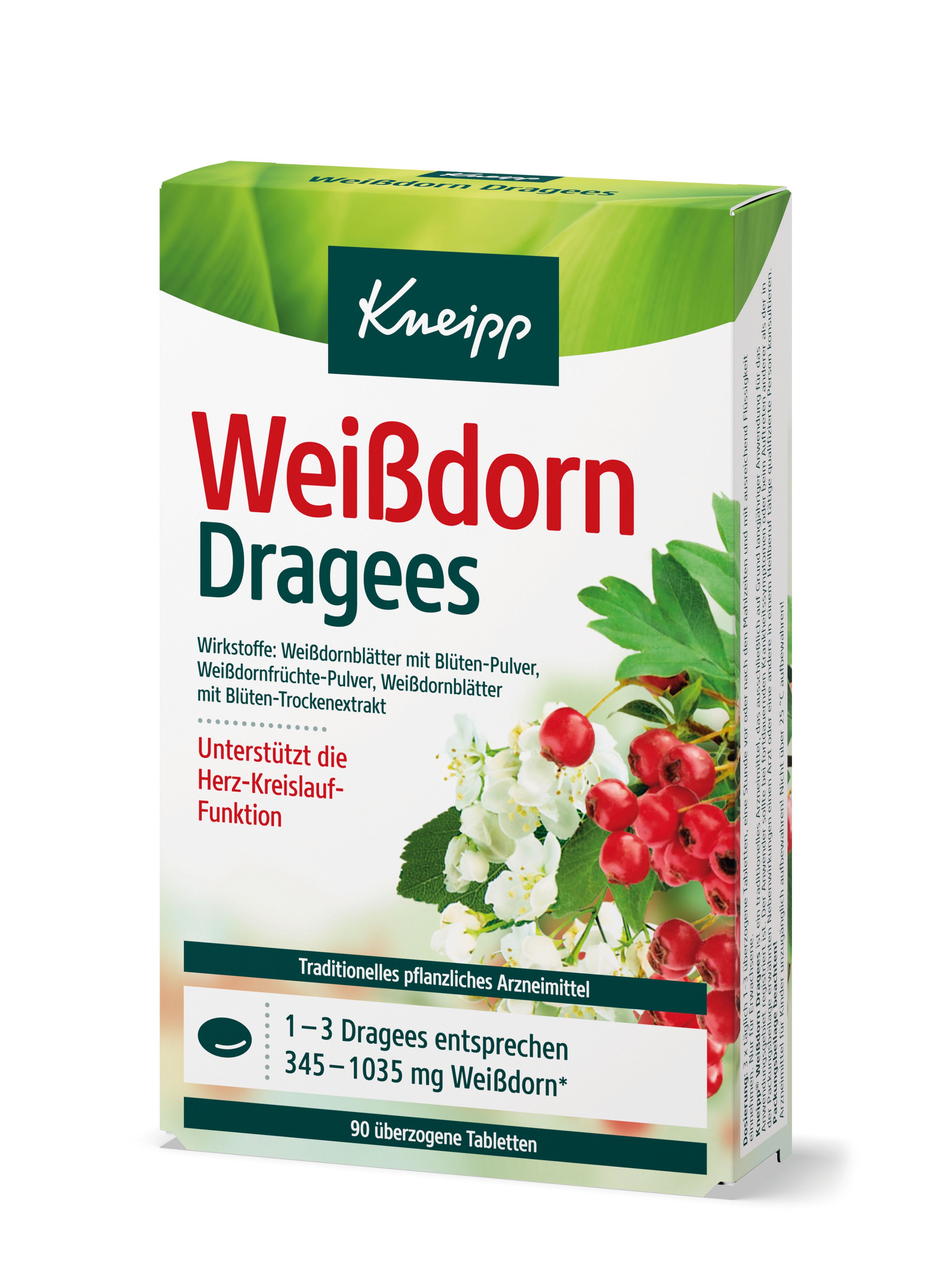 Kneipp Weißdorn Dragees 90 St Überzogene Tabletten
