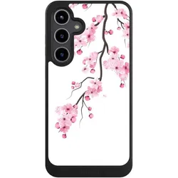 Nivocase Hülle für Samsung Galaxy S24+ Handyhülle NIVOcore Case Schwarz Asien Japan Kirschblüten (Samsung Galaxy S24+), Smartphone Hülle, Schwarz