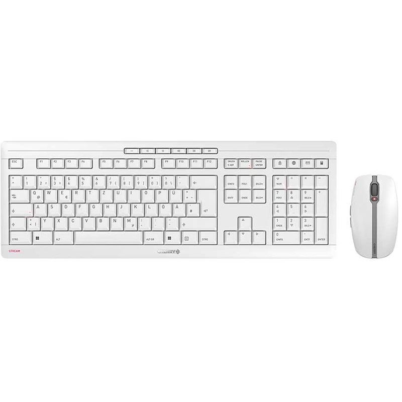 CHERRY Stream Desktop Deutsch 2.4 GHz und USB weiß