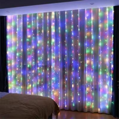 Uplift Treasures LED Curtain String Lights With Remote Control multicolor usb 6 M X 3 M 600 Leds