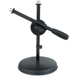 keepdrum Mikrofonständer MS031 Tischstativ mit Galgen, Mikrofonständer, Schwarz