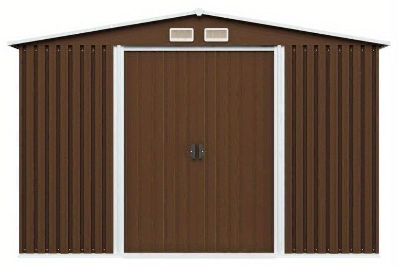Stahl-Gartenschuppen - Mobile Lager- und Aufbewahrungsfläche aus robustem Stahl - 257 x 205 x 178 cm