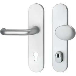 Marchesi, Türgriff + Türgarnitur, SH-Wechselbarnitur Harmonie Langschild PZ92, RC2 Aluminium silber eloxiert (Türgarnitur)