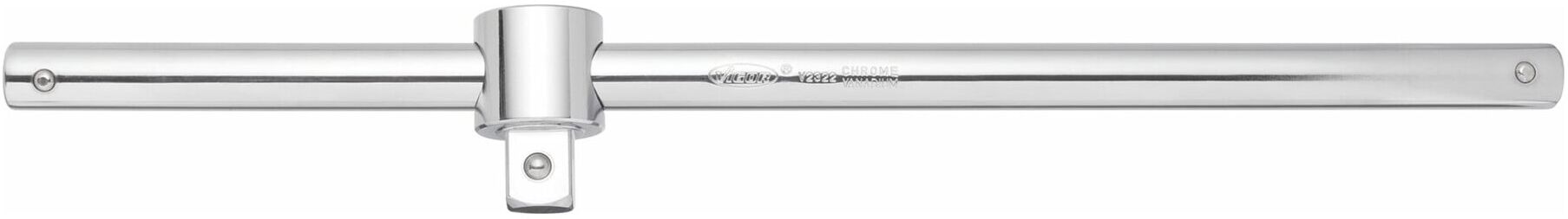 VIGOR Außenvierkant Antrieb 20 = 3/4 Zoll Gleitgriff V2322N ∙ Vierkant massiv 20 mm (3/4 Zoll) ∙ Gesamtlänge: 450 mm)