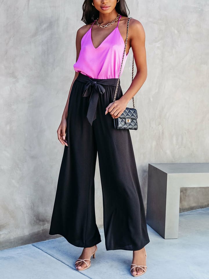 Milan Kiss Marlenehose in Schwarz - S