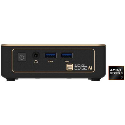 SAPPHIRE Barebone-PC "EDGE AI 350", schwarz, gold, ohne Betriebssystem, Radeon 860M, Desktop-PCs
