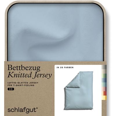 Schlafgut "Premium Bettbezug Knitted Jersey (1 St)" Ton-in-Ton Reißverschluss, Bio-Baumwolle mit Elasthan, Uni, OEKO Tex