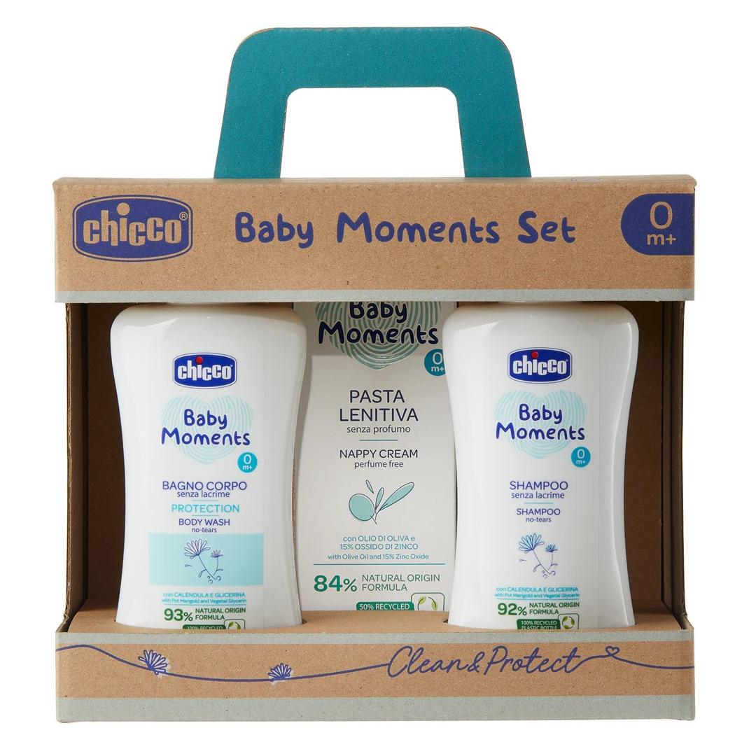Chicco SET 2: Bade-Produkt, Shampoo, Schutznährcreme - 0m+ (00010620000000)