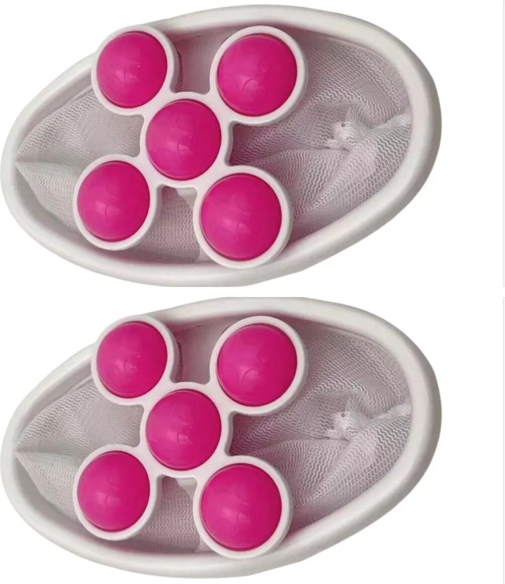 INF Schwimmender Waschmaschinen-Fusselentferner Haar-Fänger 2er-Pack Rosa