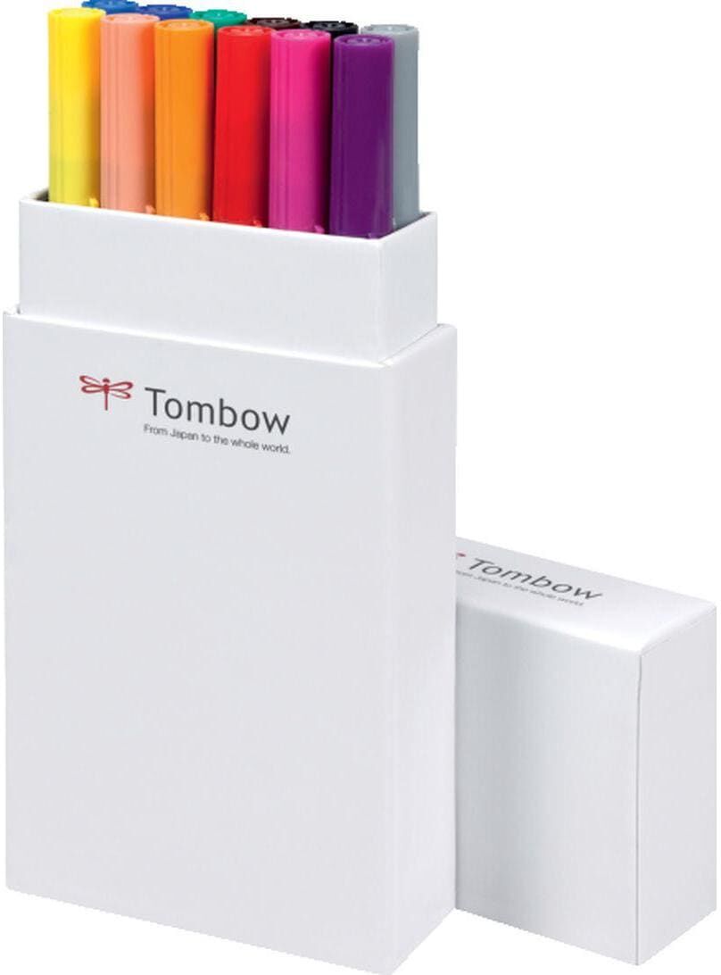 Faserstift TOMBOW "ABT 12 Stück, Gru", bunt, Kunststoff, Stifte, Faserstift, Wasservermalbar bunt Einheitsgröße