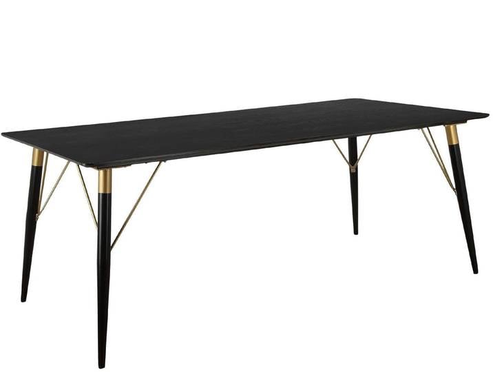 loft24 Esstisch Unagi - Esszimmertisch Küchentisch Tisch Speisetisch, aus MDF mit Metallgestell in gold/schwarzfarben, Breite 120 cm