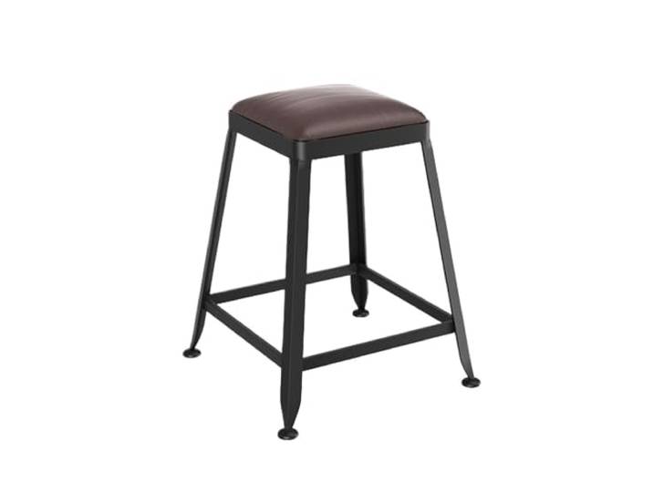 Barstühle Kleiner Barhocker ohne Rückenlehne, hoher aus Leder, 45 cm