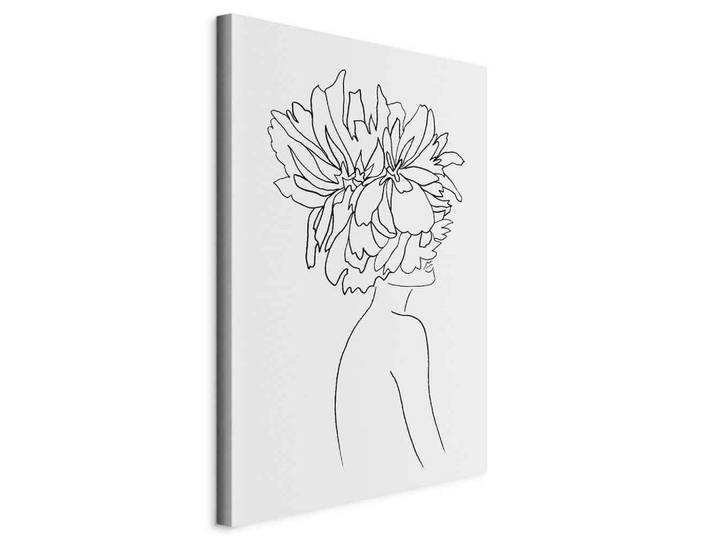 artgeist Leinwandbild, Schwarz, Weiß, Abstraktes, Menschen, Blumen, rechteckig, 40x60x1.2 cm, Keilrahmen, Bilder & Rahmen, Bilder, Leinwandbilder