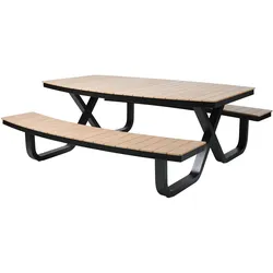barths »Buddy« Picknicktisch schwarz 217x75x200 cm