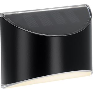 Paulmann Wandleuchte Elliot, aus Kunststoff, für außen, Solarbetrieb, schwarz, warmweiß, mit LED