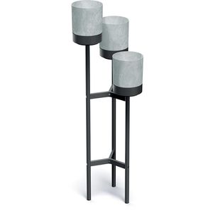 Prosperplast Blumenständer Bloomie, schwarz/beton, Metall, 42 x 39,5 x 125 cm
