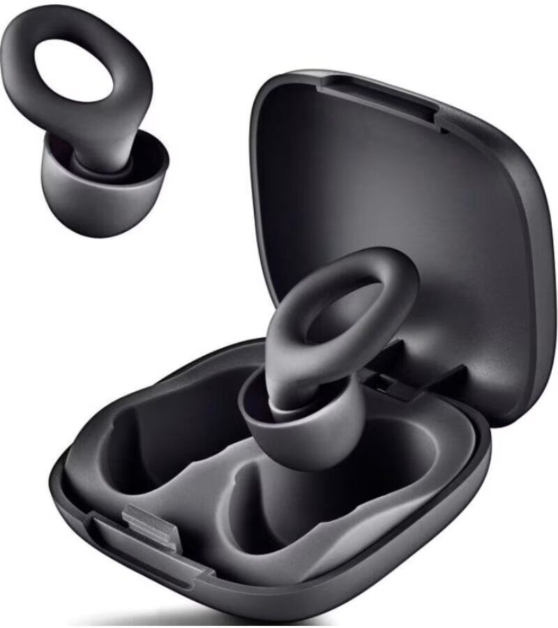 Ngs Noonblack Tapones De Oído De Silicona Reutilizables Con Estuche Y Almohadillas Talla Única Unisex