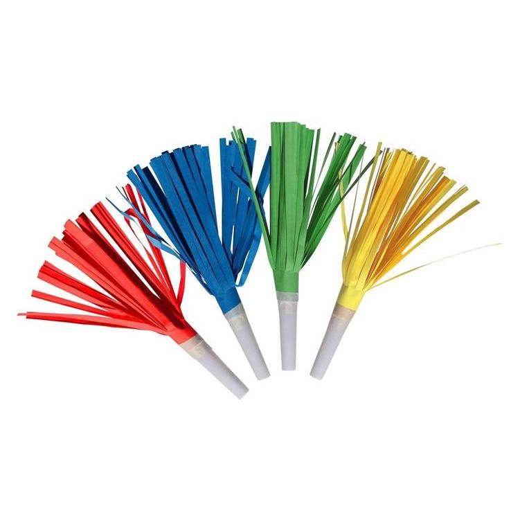 Riethmüller 4 Fransenpfeifen Plastik / Papier 16,5 cm (4 Stk.) (9904833)