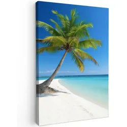 LEINWANDBILD Strand - Palme - Tropisch - Meer Wanddeko 40x60 cm