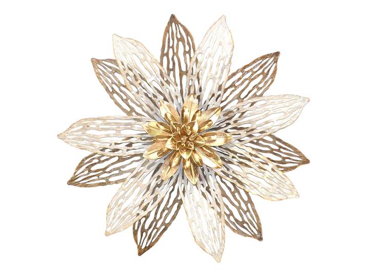 Décoration murale Taiba Métal Doré/Beige Ø 35cm