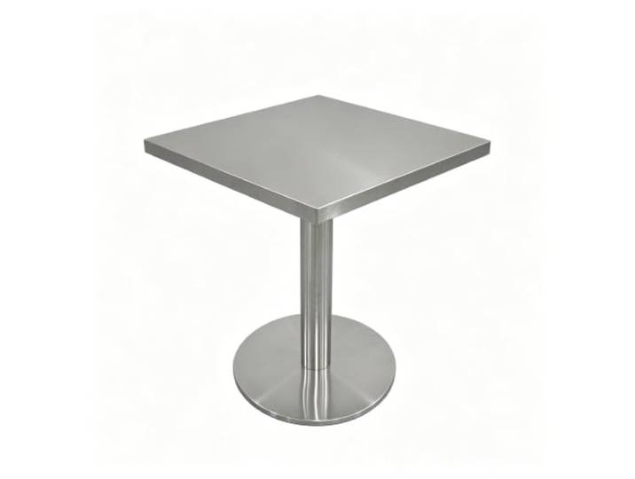 PEIVYRBCGA Edelstahl Bistrotisch Dicke 3.5cm Rund Eckig 5 Gr 40 80cm Dicker Edelstahl Beistelltisch für Küche Cafe(B,80cm/31.5in)