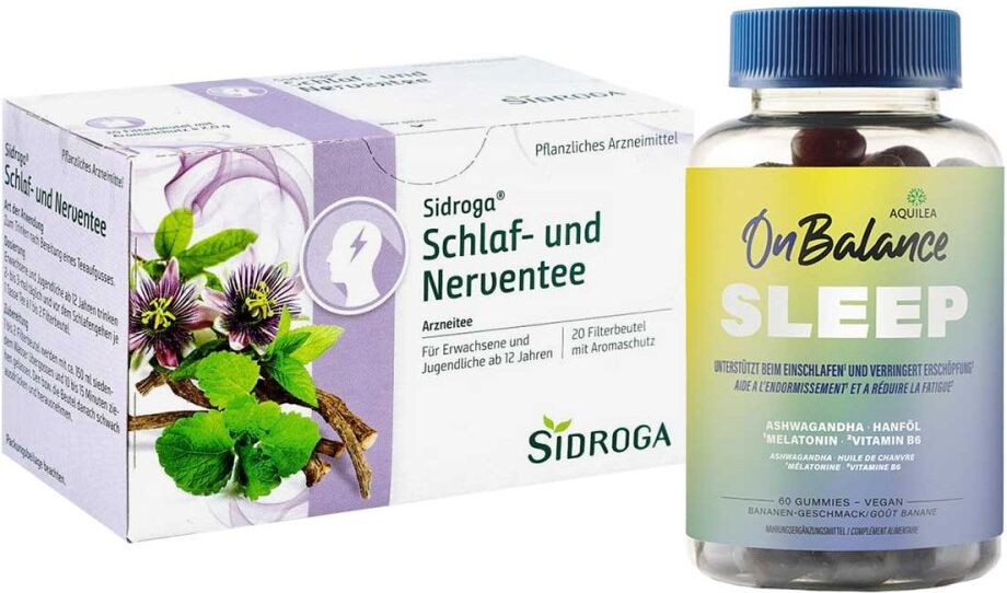 Aquilea Onbalance Sleep Gummies + Sidroga Schlaf- & Nerventee