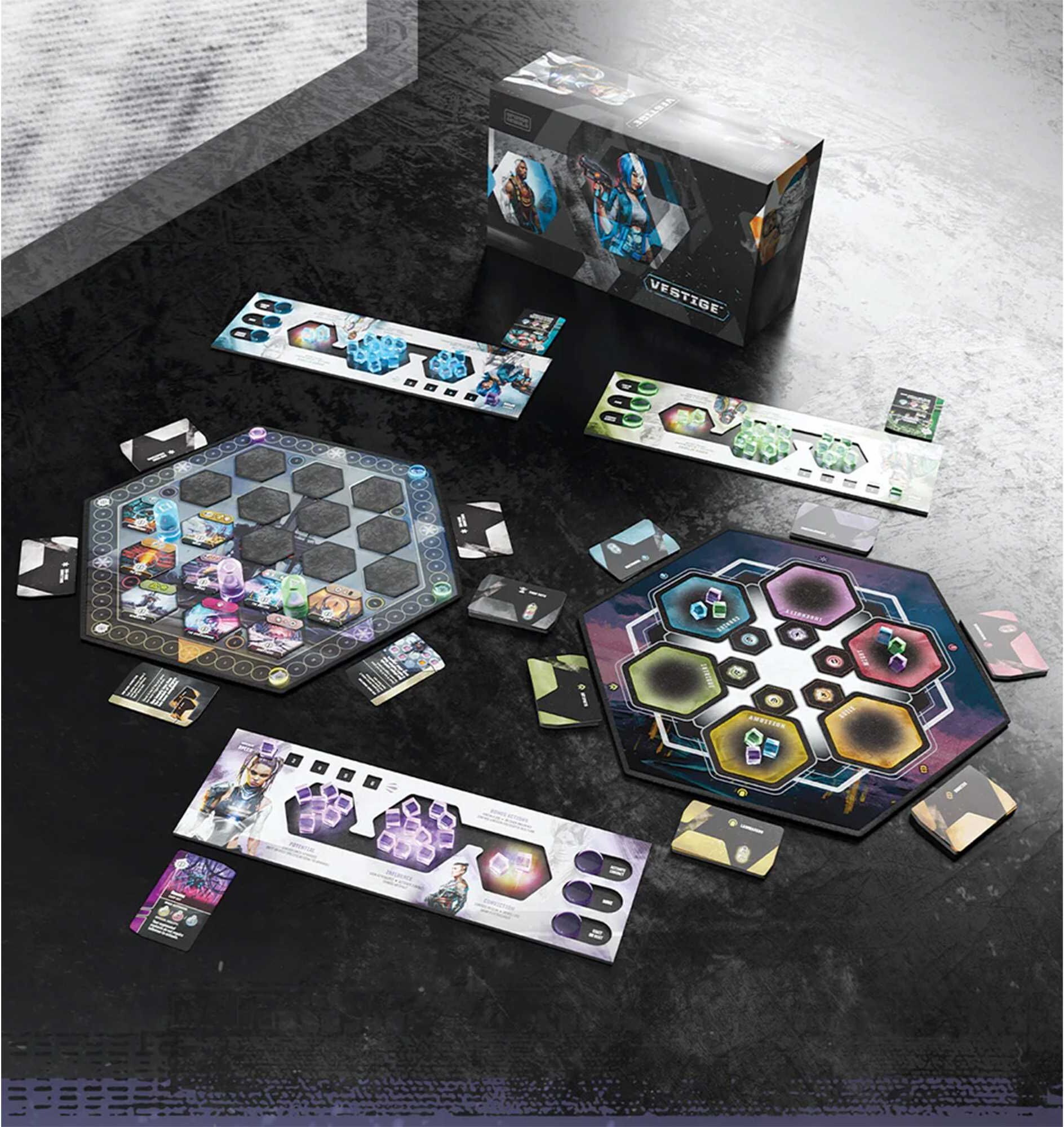 Vestige (Swanky Edition) - Strategic Board Game for 1-4 Players with Modular Board and Variable End-Game Conditions by Orange Nebula
