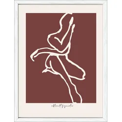 Gerahmtes Bild LINE DRAWING (BHT 32,50x42,50x2 cm) - bunt - BHT 32,50x42,50x2 cm