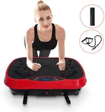 Inspire Essentials Vibration Plate Exercise Machine Portable Full Body Fitness Trainer red